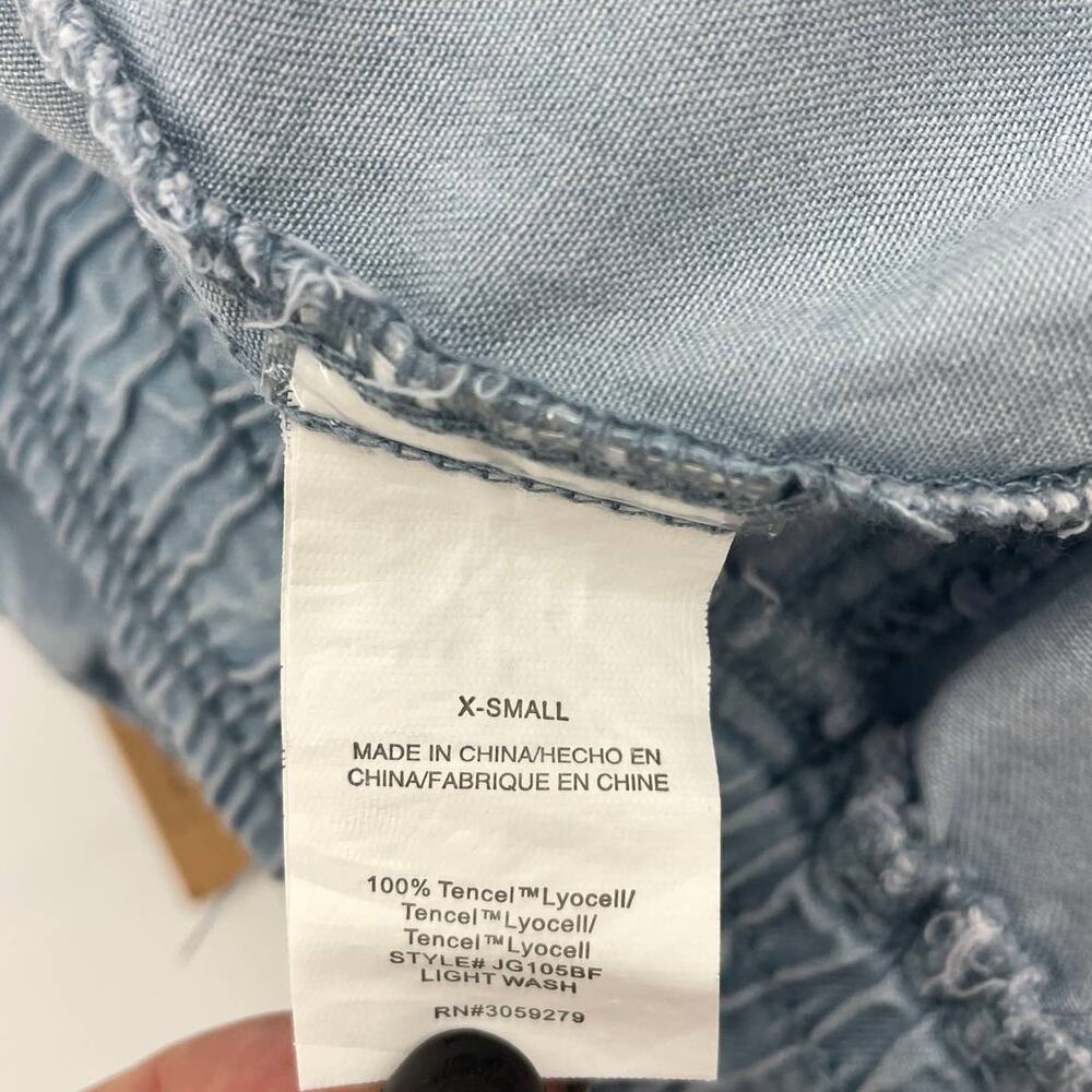 New THREAD & SUPPLY Casual Pant Women's Size XS Chambray Ruched Jogger High Rise - Picture 6 of 10